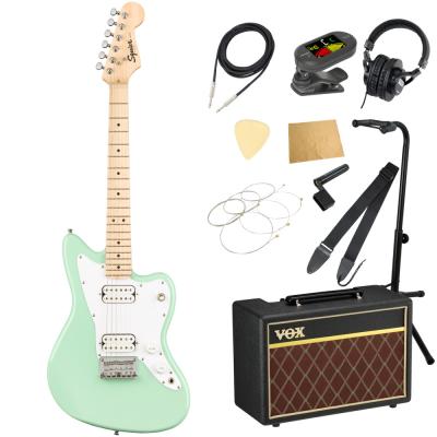 Squier Mini Jazzmaster HH Maple Fingerboard Surf Green エレキギター VOXアンプ付き 入門11点 初心者セット
