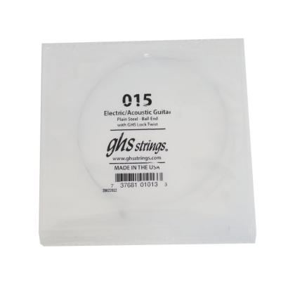 GHS 015 Singles Plain Steel Strings .015 ギター用 バラ弦×4本
