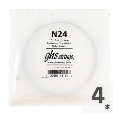 GHS N24 Singles Nickel Rockers ROLLERWOUND .024 エレキギター用 バラ弦×4本