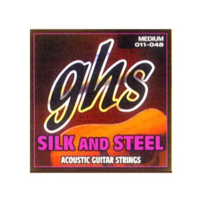 GHS 350 Silk and Steel MEDIUM 011-048 アコースティックギター弦×3セット