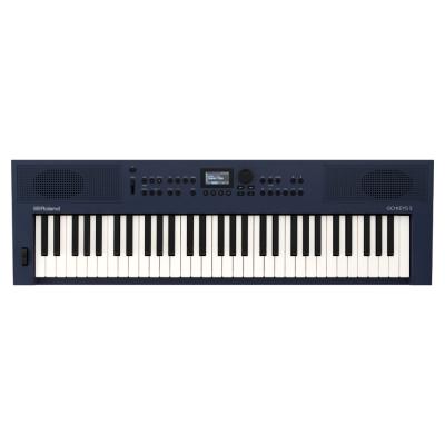 ROLAND ローランド GOKEYS3-MU GO:KEYS 3 Entry Keyboard 専用譜面立て付きセット エントリーキーボード ミッドナイトブルー 自動伴奏機能搭載 61鍵盤 正面画像