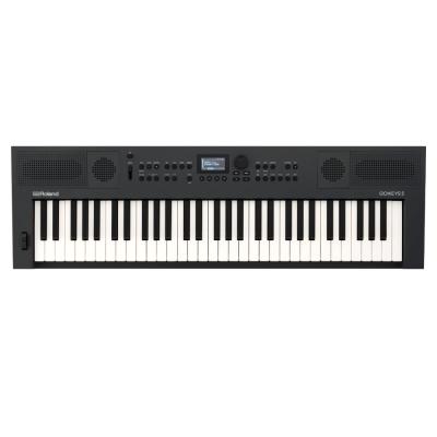 ROLAND ローランド GOKEYS5-GT GO:KEYS 5 Entry Keyboard 専用譜面立て付きセット エントリーキーボード グラファイト ブラック 自動伴奏 ボーカル入力対応 正面画像