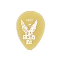 Clayton USA クレイトン UST45 Ultem Gold 0.45mm スモールティアドロップ ギターピック×36枚