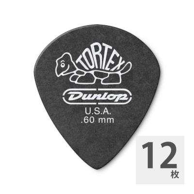 JIM DUNLOP 482 Tortex Pitch Black Jazz III 0.60mm ギターピック×12枚
