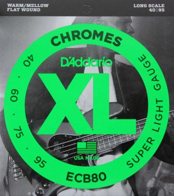 D'Addario ECB80×2SET フラットワウンド エレキベース弦