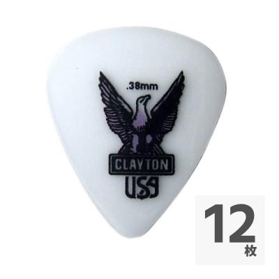 Clayton USA Acetal Polymer 0.38mm スタンダード ピック×12枚
