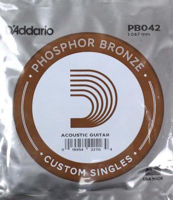 D’Addario PB042 Phosphor Bronze バラ弦×5本