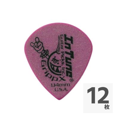 In Tune Guitar Picks DGP4-C114 GrippX-XJJ 1.14mm Purple ギターピック×12枚
