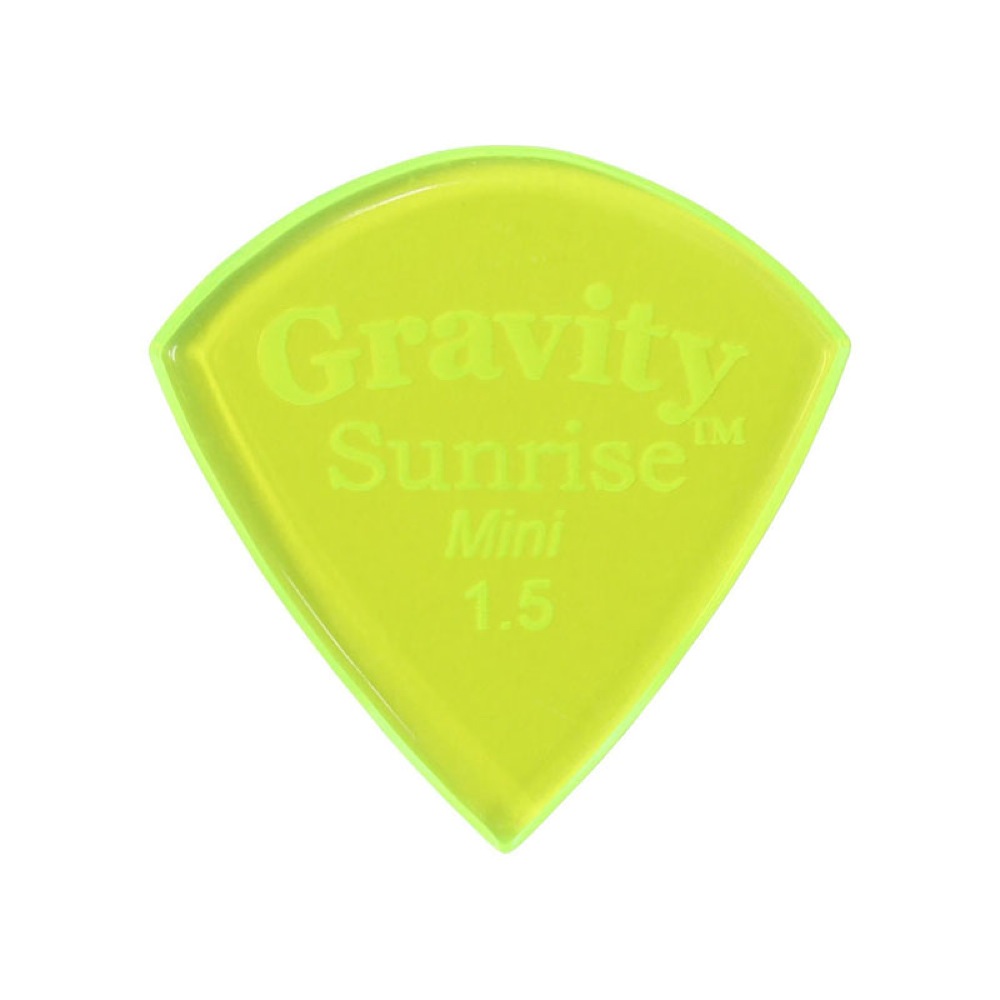 GRAVITY GUITAR PICKS sunrise -Mini- GSUM15P 1.5mm Fluorescent Green ピック