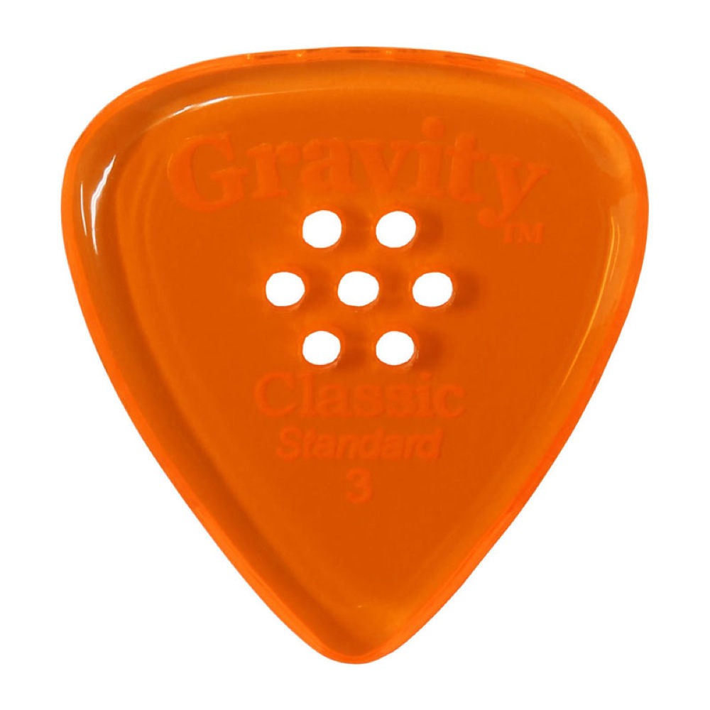 GRAVITY GUITAR PICKS Classic -Standard Multi-Hole- GCLS3PM 3.0mm Orange ピック