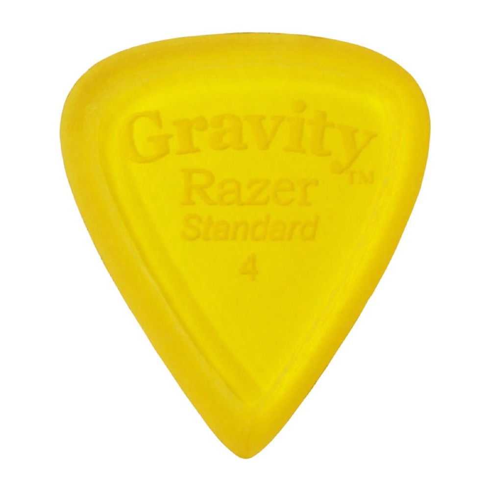 GRAVITY GUITAR PICKS Razer -Standard Master Finish- GRAS4M 4.0mm Yellow ギターピック