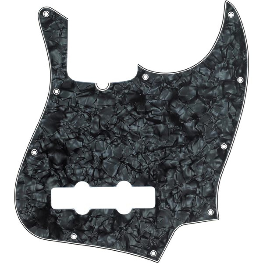 Fender 10-Hole Contemporary Jazz Bass Pickguards ブラックモト ベース用ピックガード