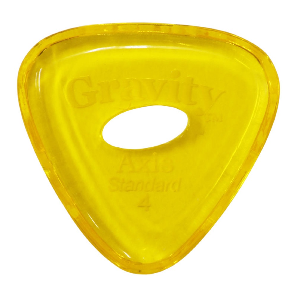 GRAVITY GUITAR PICKS Axis -Standard Elipse Grip Hole- GAXS4PE 4.0mm Yellow ギターピック