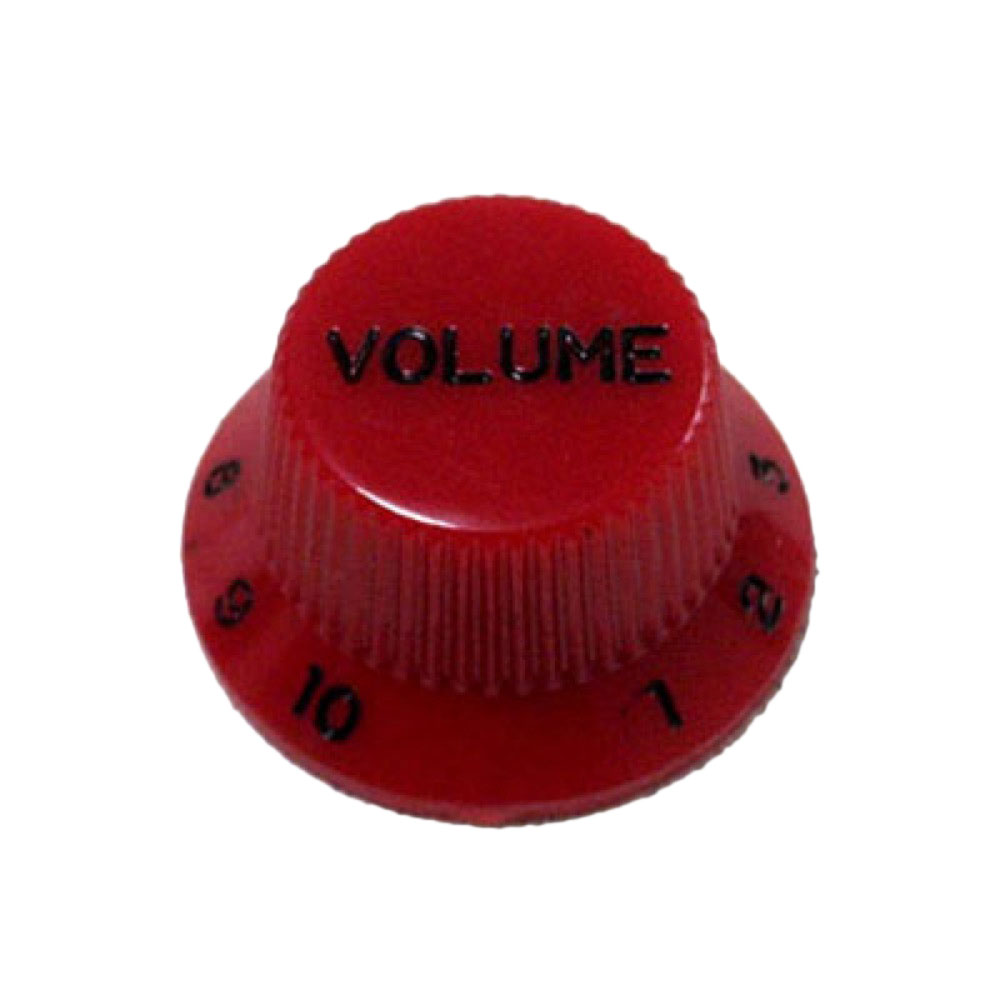 Montreux Strat Volume Knob Metric Red No.8786 ギターパーツ