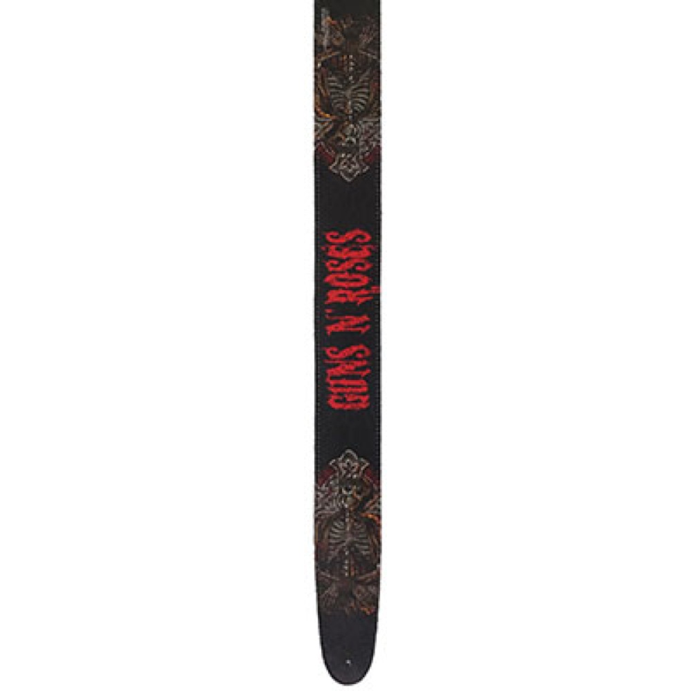 Perri’s P25GNR-6009 2.5" Leather STRAP GUNS N ROSES ギターストラップ