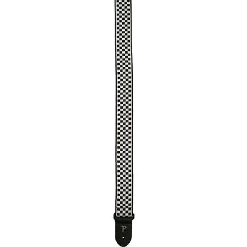 Perri’s TWS-6547 2" Nylon Webbing BLK ＆ WHT CHECKER ギターストラップ