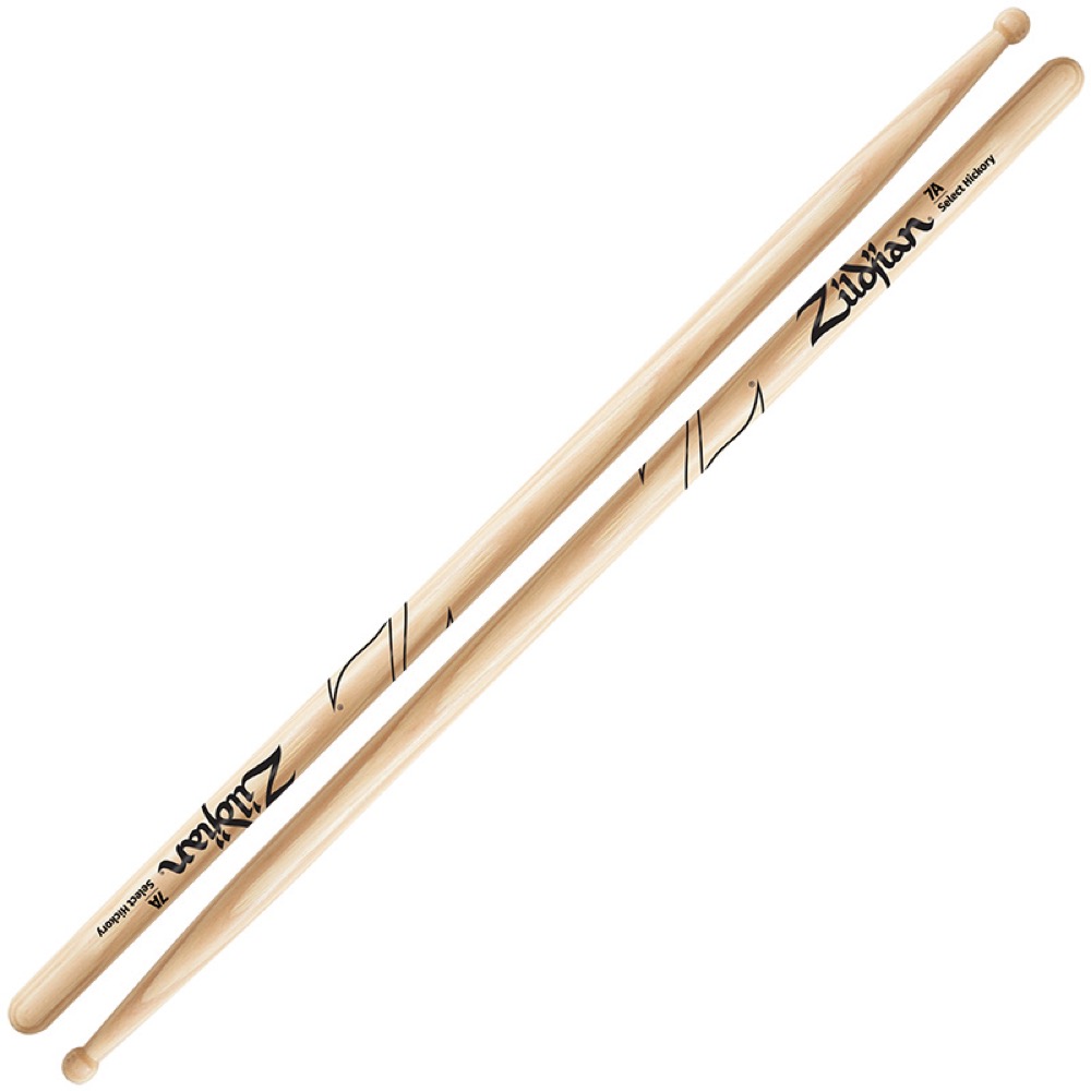 ZILDJIAN LAZLZ7A Hickory Series SUPER 7A WOOD NATURAL DRUMSTICK ドラムスティック