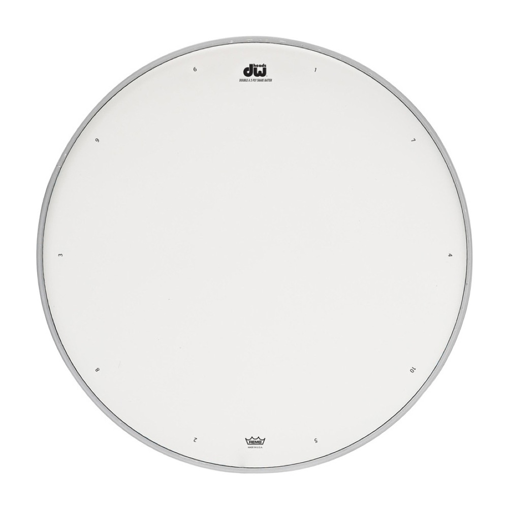 DW DW-DH-ACW12 AA Two-Ply White Drum Heads コーテッド スネア 12インチ ドラムヘッド