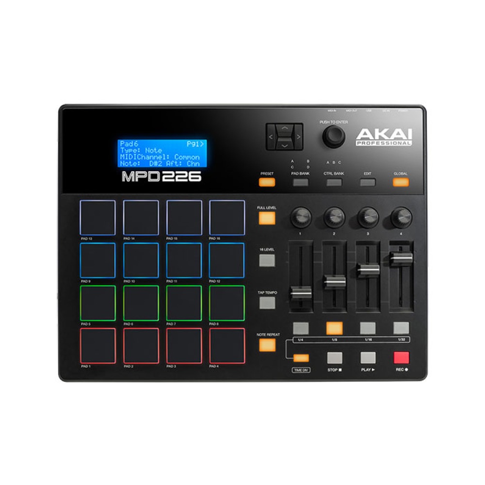 AKAI Professional MPD226 USB/MIDIパッドコントローラー(バックライト