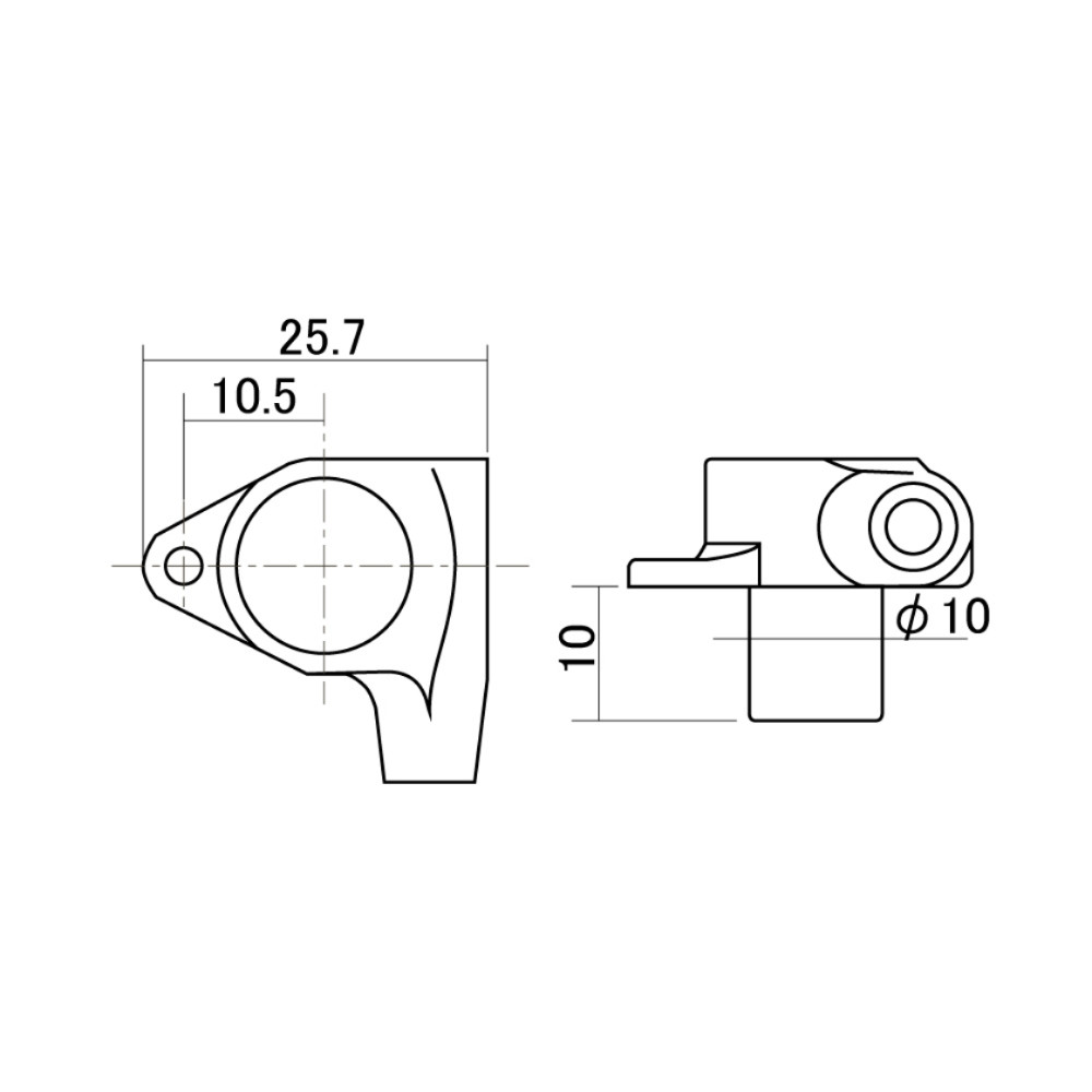 SCUD 05182C-BL 6弦側 グローバータイプ クローム バルク ペグ 寸法図