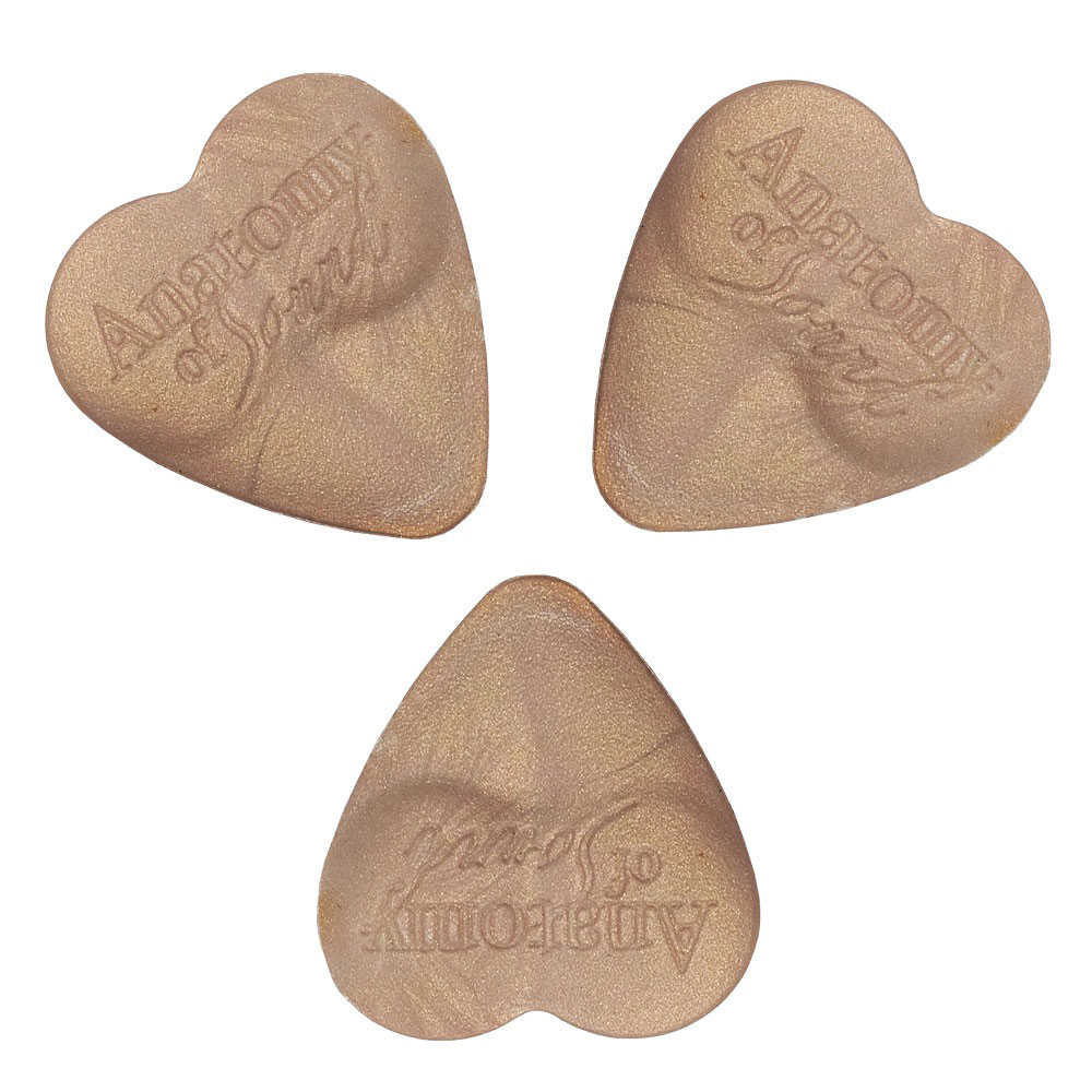 Anatomy of Sound Heart Beat Jazz 3-pack bronze Medium Flex ギターピック 3枚セット