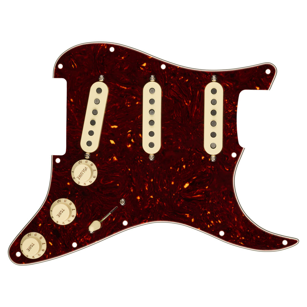 Fender Pre-Wired Strat Pickguard Custom Shop Custom ’69 SSS Tortoise Shell（べっこう柄） 配線済み ピックアップセット