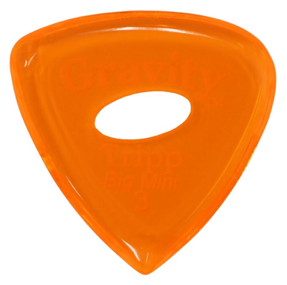 GRAVITY GUITAR PICKS Tripp -Big Mini Elipse Grip Hole- GTRB3PE 3.0mm Orange ギターピック