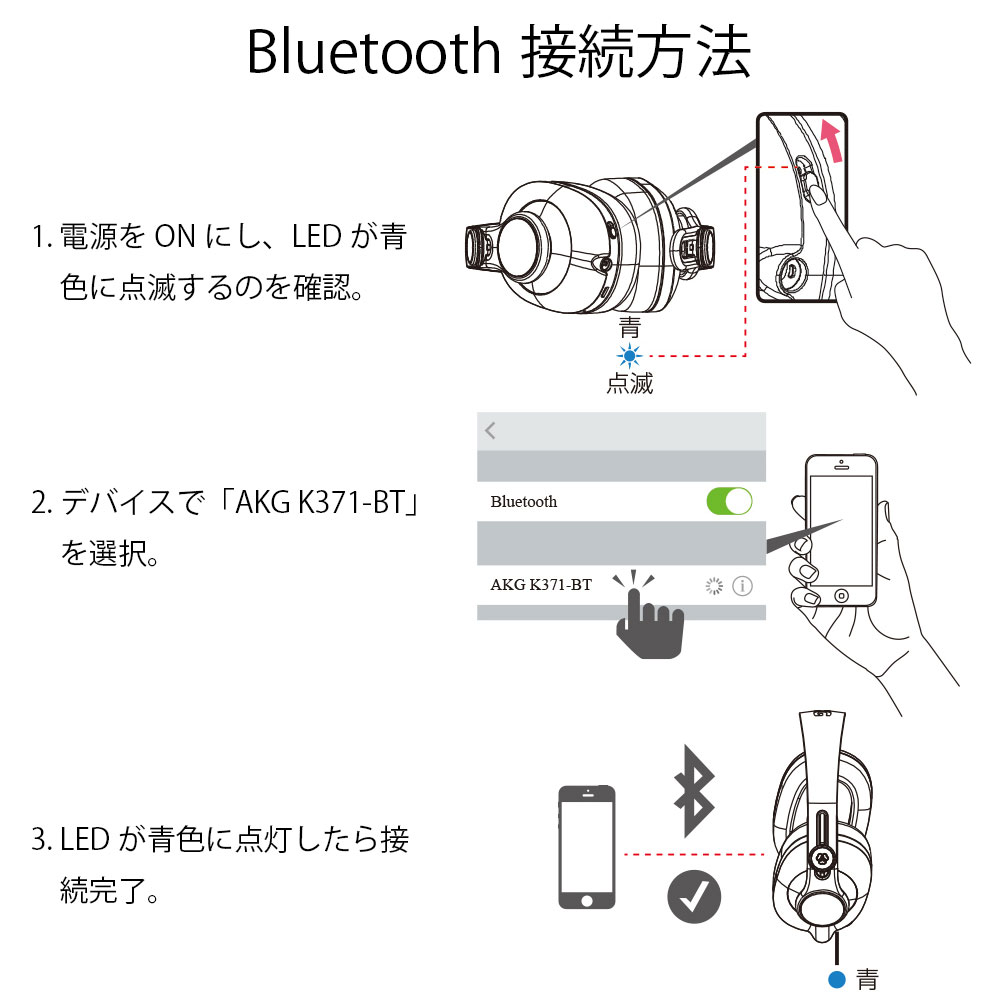 アーカーゲー AKG K371-BT-Y3 Bluetooth対応 密閉型 モニター