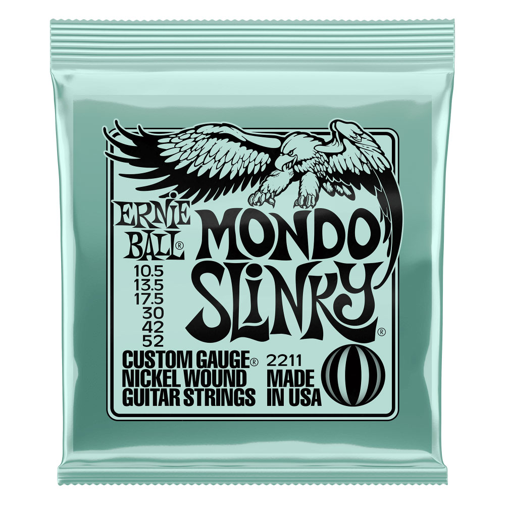 ERNIE BALL 2211 Mondo Slinky Nickel Wound Electric Guitar Strings 105-52 Gauge エレキギター弦