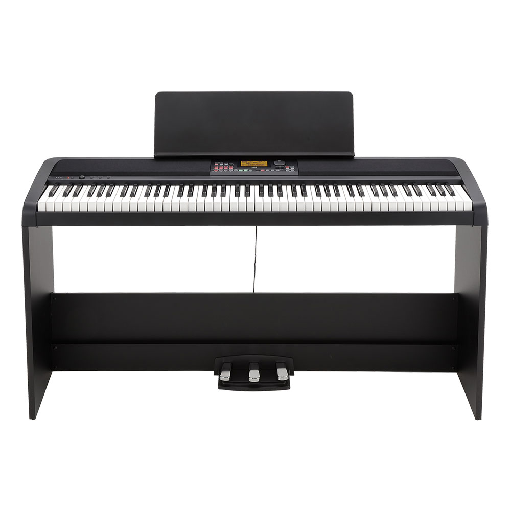 電子ピアノ 88鍵盤 スタンド付き 木目調ボディ 給電タイプ オーク 