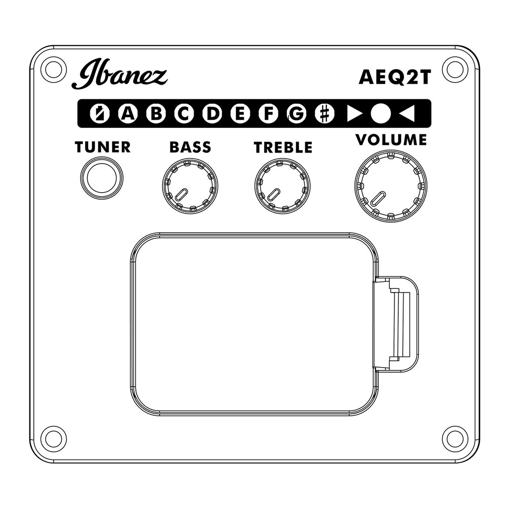 IBANEZ PCBE14MH-WK エレクトリックアコースティックベース アイバニーズ 簡単操作のチューナー付きIbanez AEQ-2Tプリアンプ