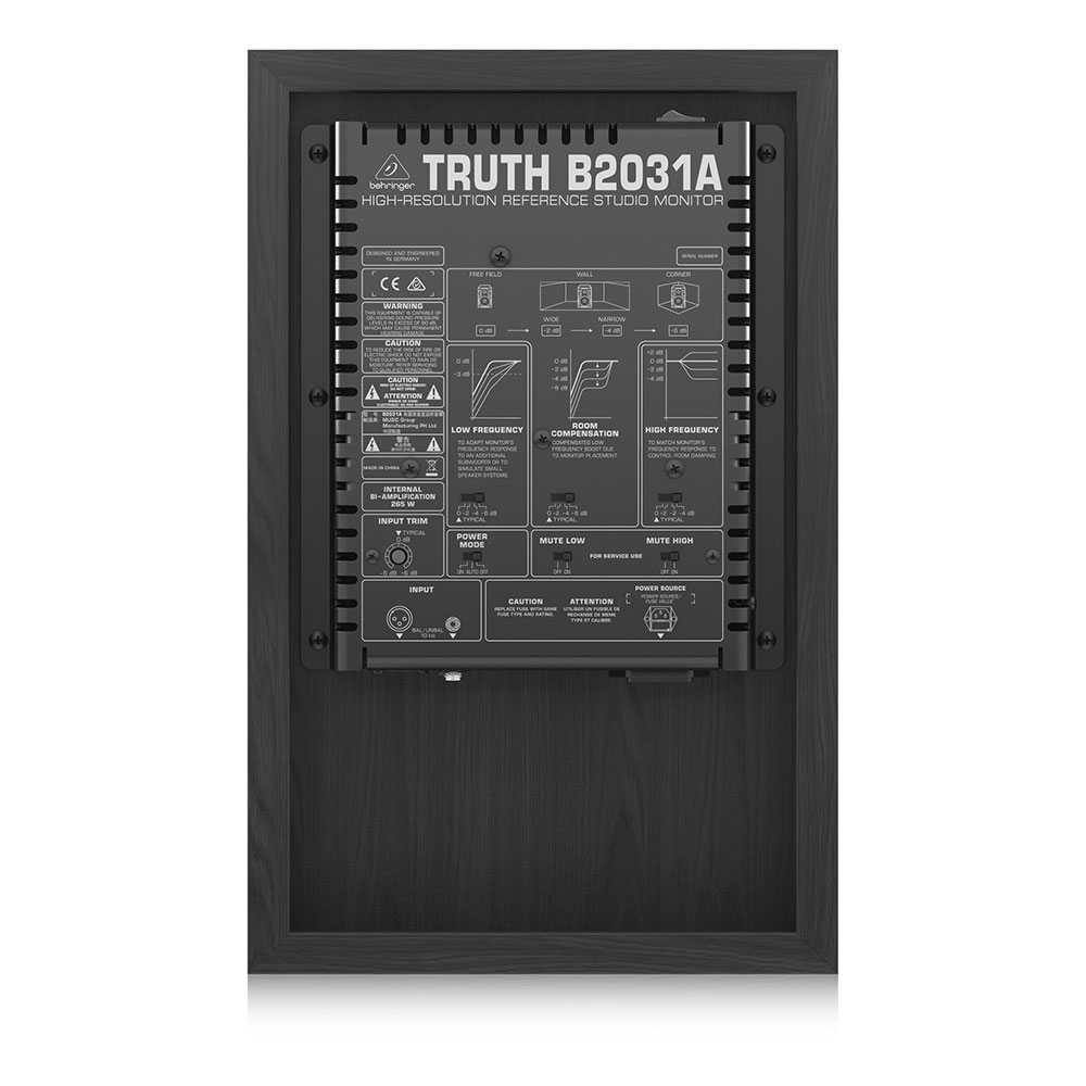 BEHRINGER B2031A TRUTH パワードモニタースピーカー 1本 ベリンガー 背面画像