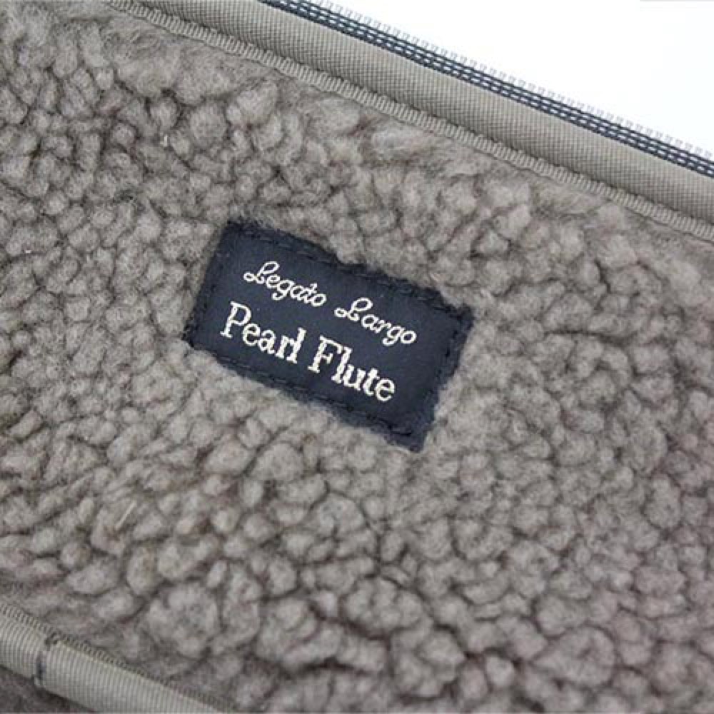 Legato Largo x Pearl Flute LL-FLCH1 GR グリーン H足部管フルートケースカバー 裏地ボア、ロゴ部分画像