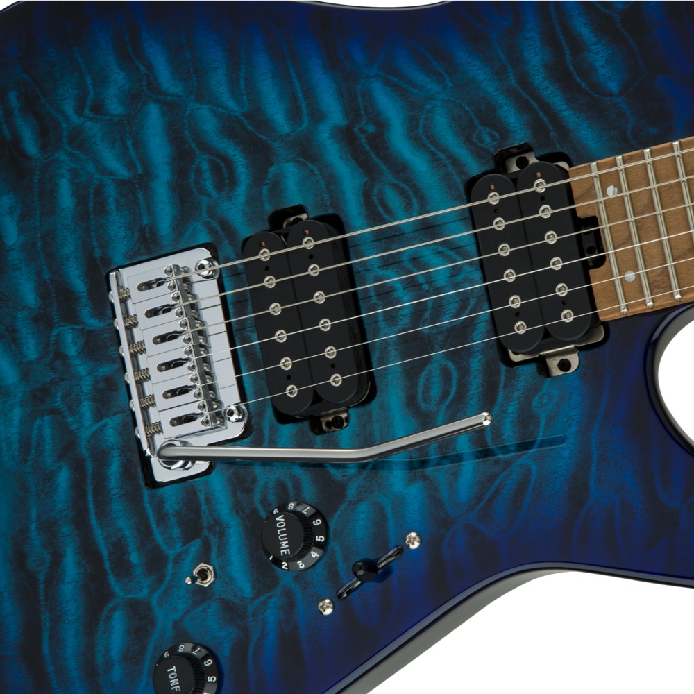 Charvel Pro-Mod DK24 HH 2PT CM QM Chlorine Burst エレキギター ボディトップアップ画像