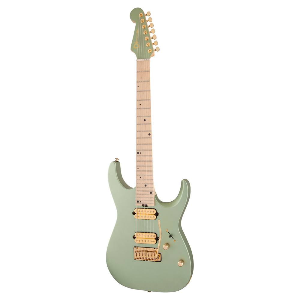 Charvel Angel Vivaldi Signature DK24-7 Nova Satin Sage Green 7弦 エレキギター 全体像