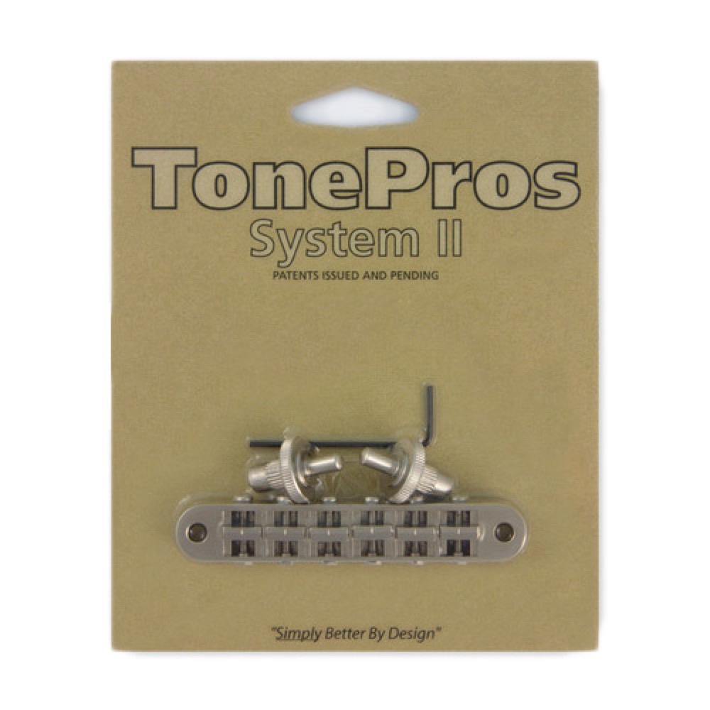 TonePros T3BP-SN Standard Tuneomatic サテンニッケル ギター用ブリッジ