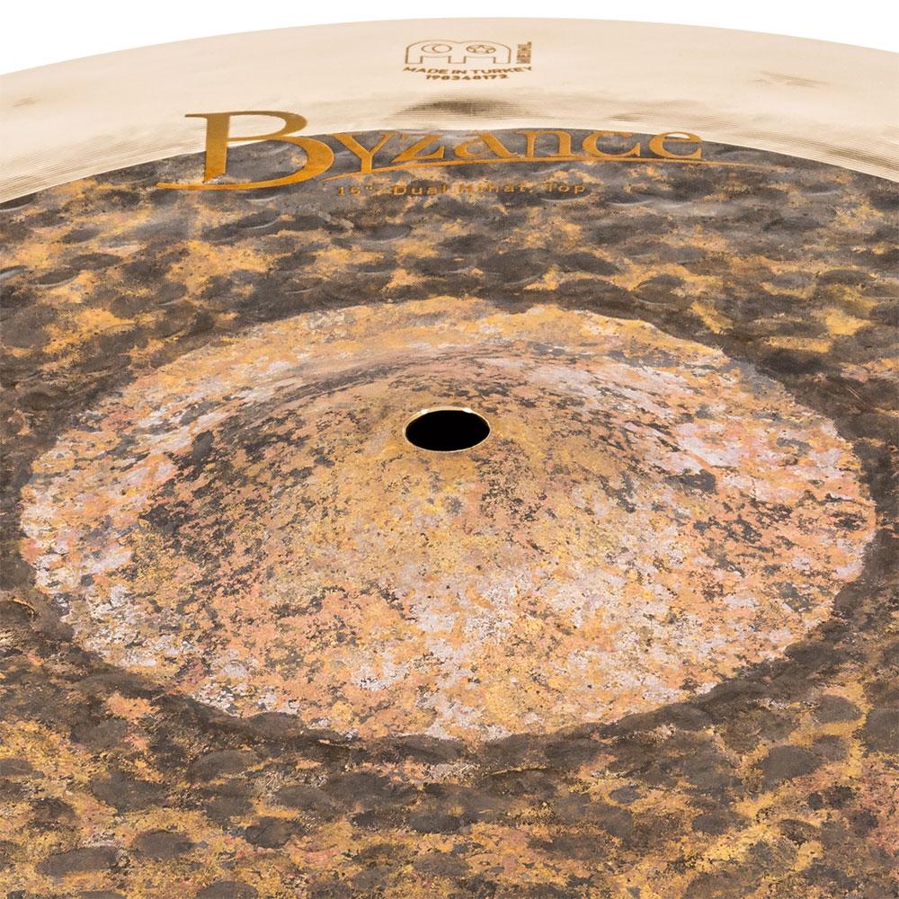 MEINL B15DUH Hihats Byzance Dual Series 15' ハイハットシンバル ペア マイネル トップ カップ部画像