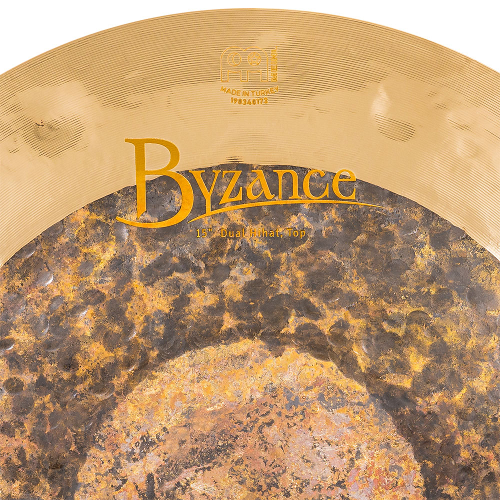 MEINL B15DUH Hihats Byzance Dual Series 15' ハイハットシンバル ペア マイネル トップ ロゴ サイズ表記画像