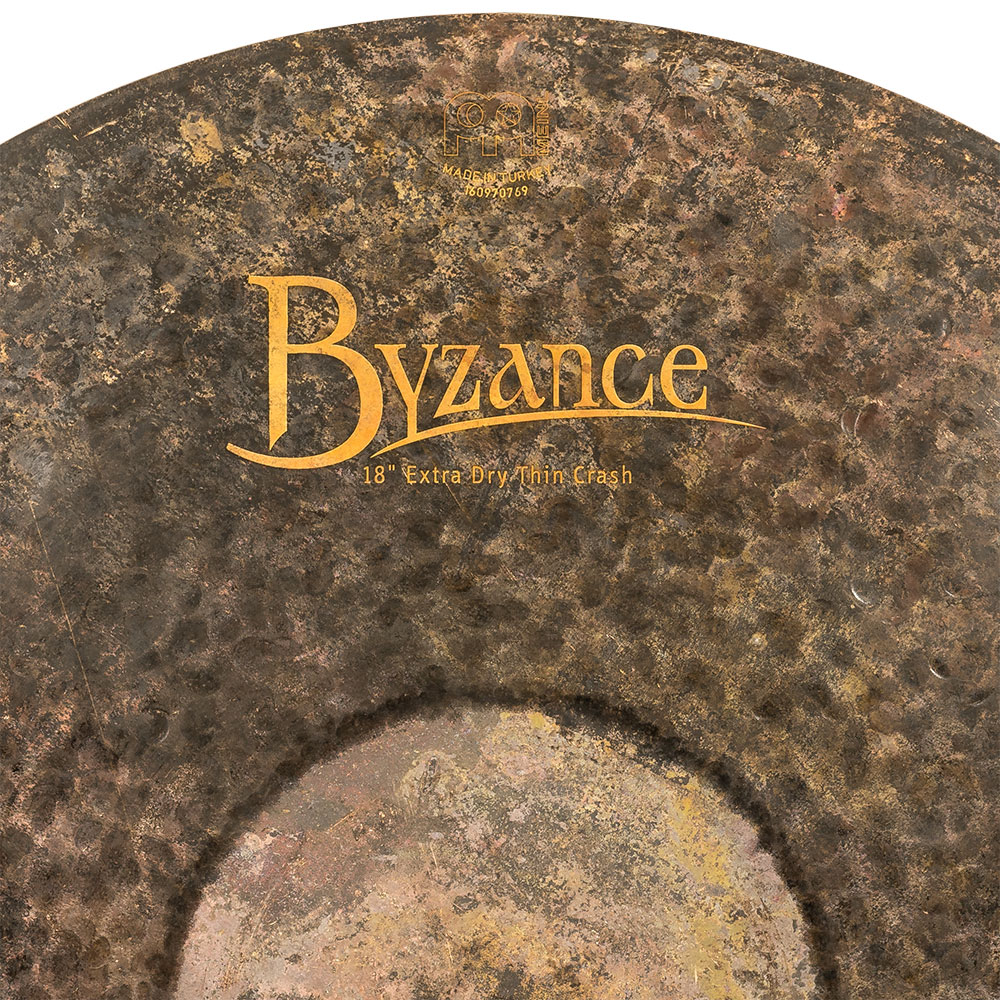 MEINL B18EDTC Crashes Byzance Extra Dry Series 18' クラッシュシンバル ロゴ部画像