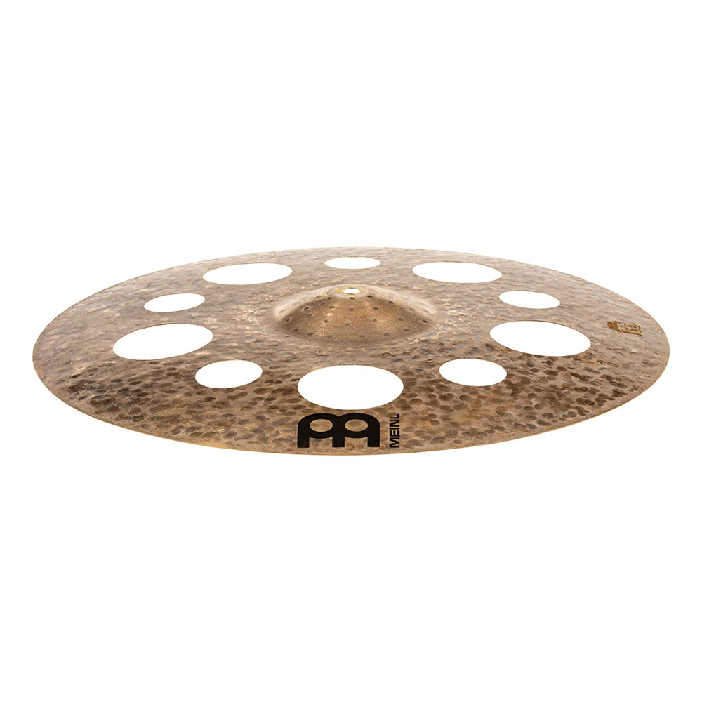 MEINL B18DATRC Trash Crashes Byzance Dark Series 18' クラッシュシンバル マイネル 穴あきシンバル 斜めアングル画像