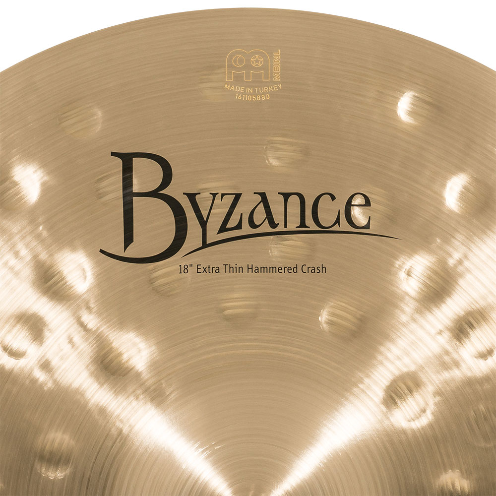 MEINL B18ETHC Extra Thin Hammered Crashes Byzance Traditional series 18' クラッシュシンバル マイネル ロゴ サイズ表記画像