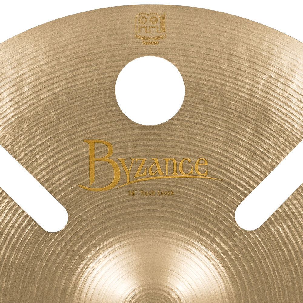 MEINL B16TRC Trash Crashes Byzance Vintage Series 16' クラッシュシンバル マイネル ロゴ サイズ表記画像