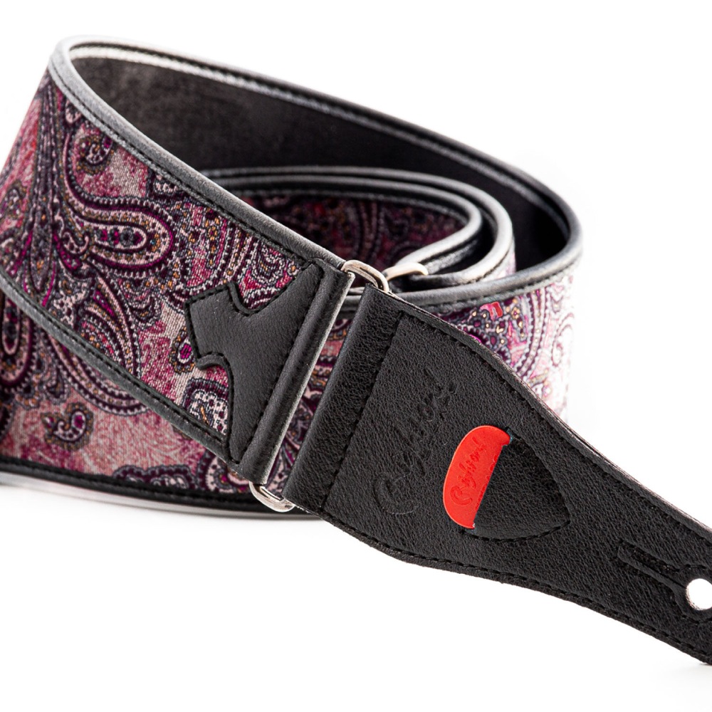 Righton! STRAPS PAISLEY VELVET-60 Burgundy ギターストラップ