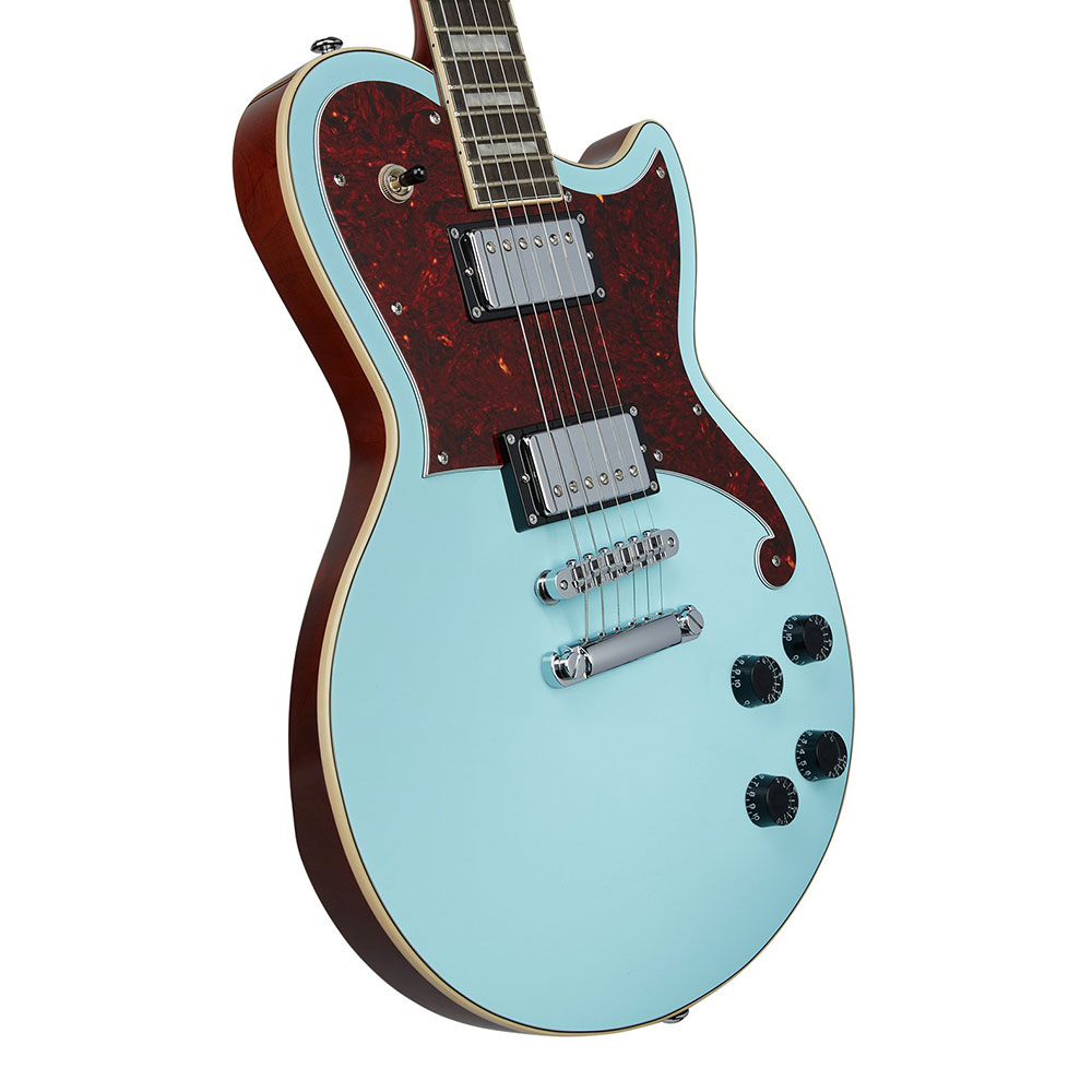 D’Angelico Premier Atlantic Sky Blue Top Natural Mahogany Back and Sides  エレキギター
