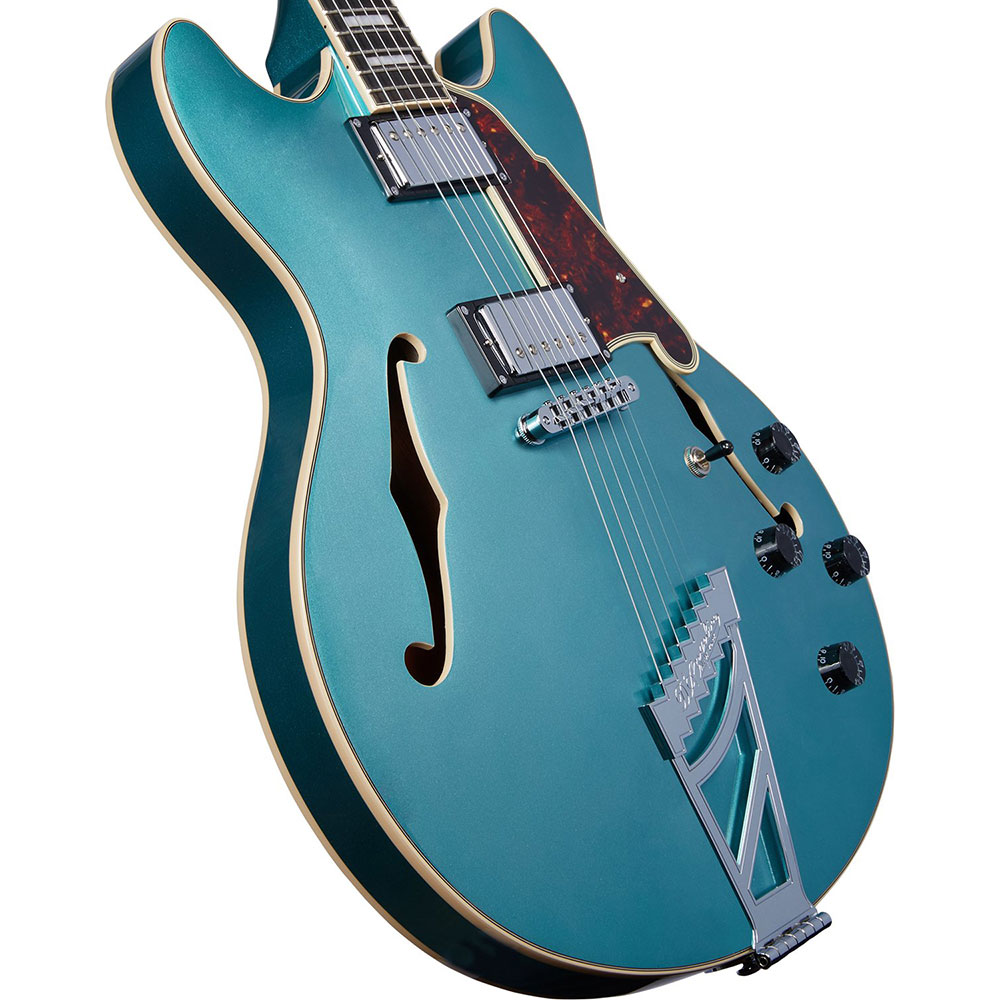 D’Angelico Premier DC Stairstep Ocean Turquoise エレキギター ボディ画像