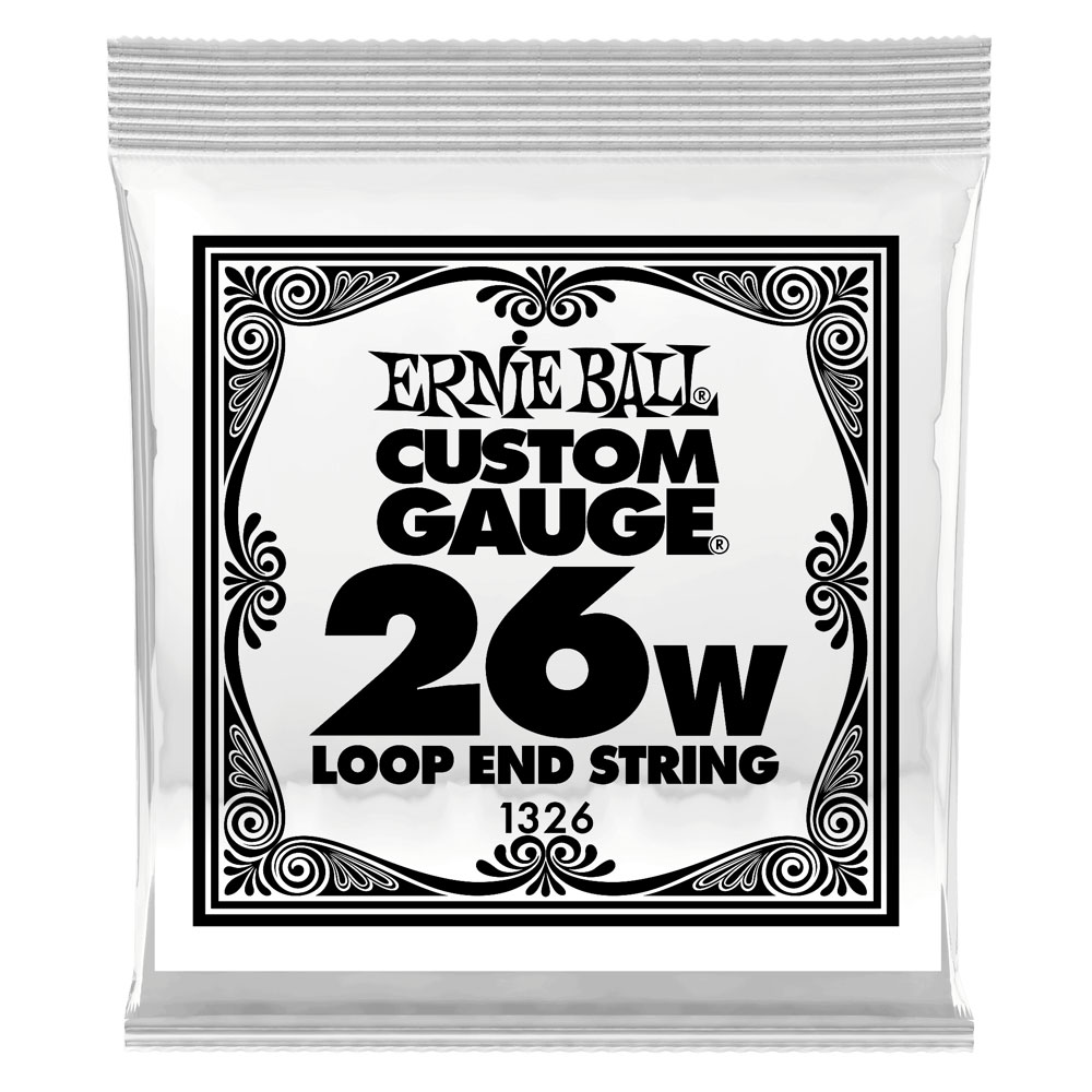 ERNIE BALL 1326 .026 Loop End Stainless Steel Wound Banjo or Mandolin Guitar String バンジョーバラ弦