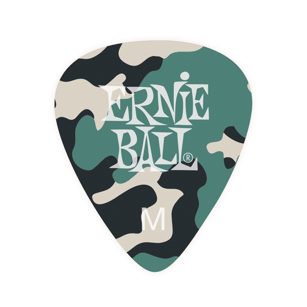 ERNIE BALL 9222 Camouflage Cellulose Medium bag of 12 ギターピック 12枚入り ピック正面画像