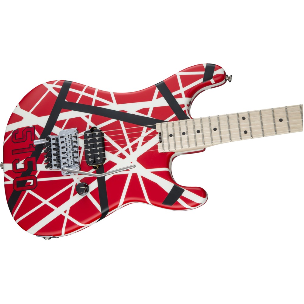 EVH Striped Series 5150 Red with Black and White Stripes エレキ
