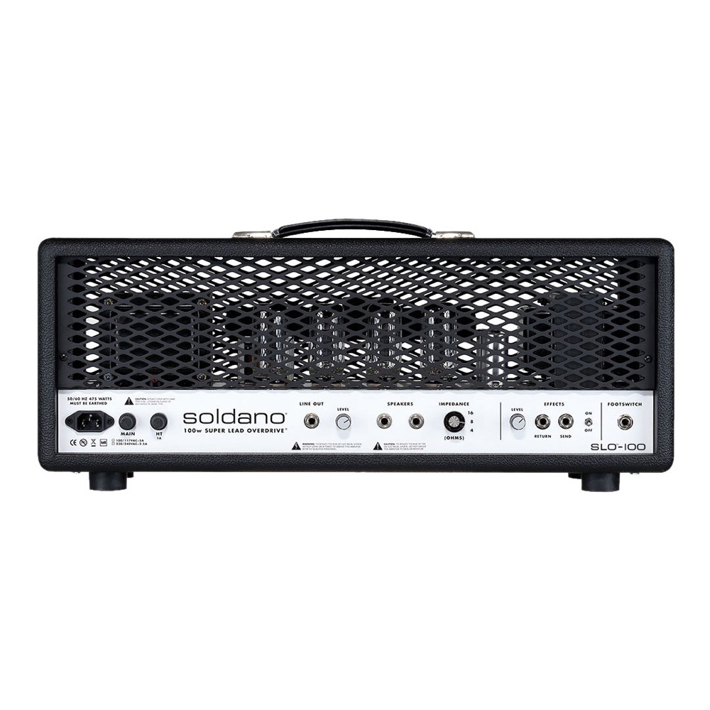 Soldano SLO-100 Classic Head Black Tolex Metal Grille 100W ギターアンプヘッド 背面