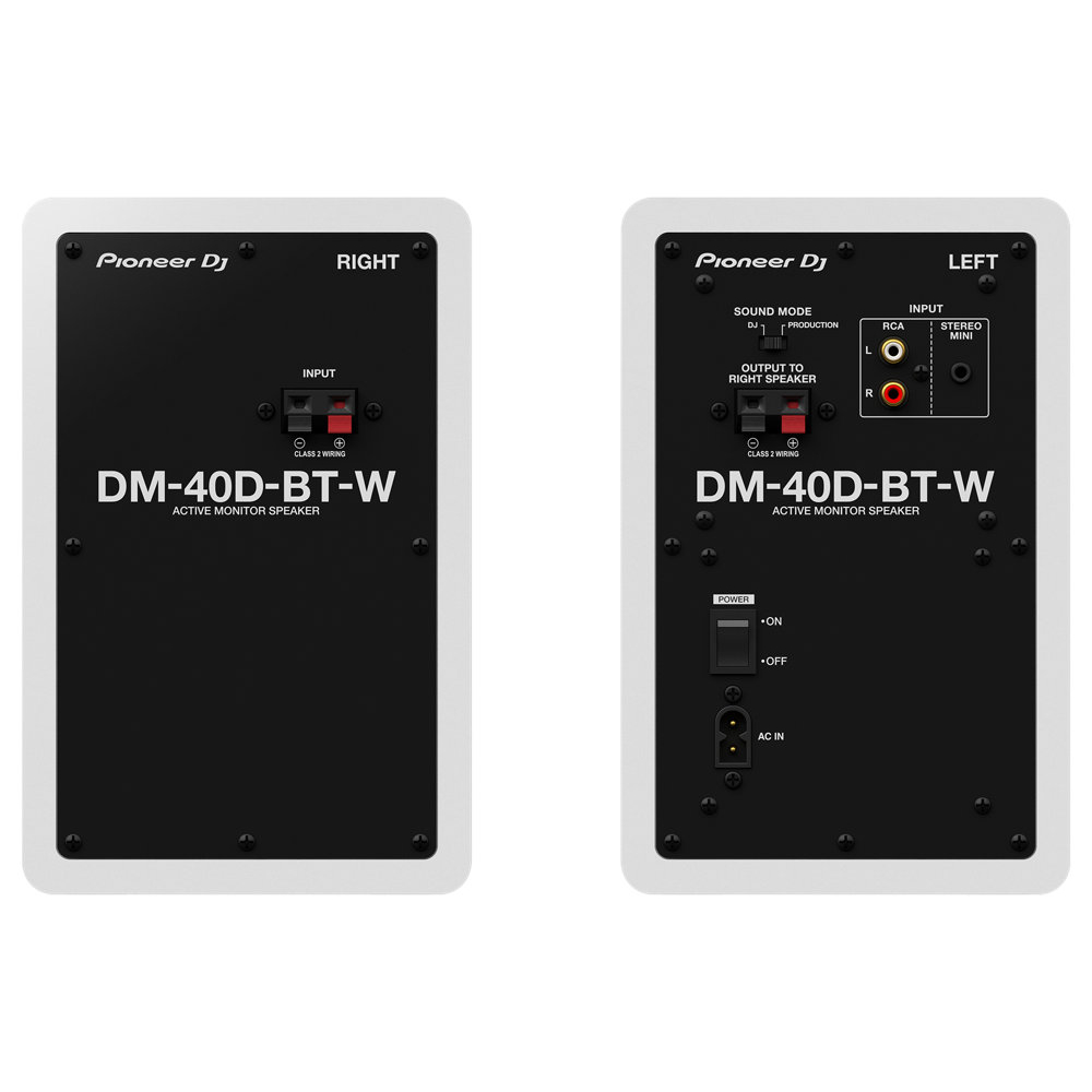 Pioneer DJ DM-40D-BT-W White Bluetooth搭載 パワードモニター